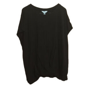 3/$10 (must be bundled) (d1-13) gathered hem black tee XXL